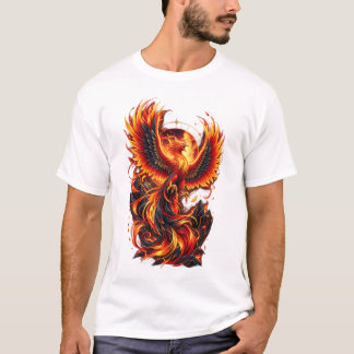 T-shirt Vibrant Phoenix Firebird Fantasy Art Design