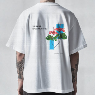 T-shirt Vibrant Specimen - Hibiscus Vaporwav Déconstruit