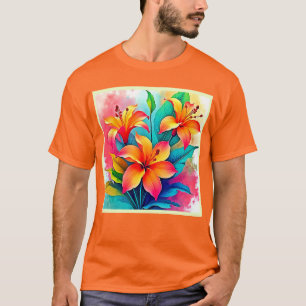 T-shirt Vibrants Lys Tropicaux : Âme de l'Été