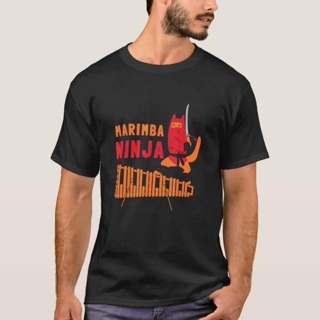 T-shirt Vibraphone Maman Marimba Ninja Et Mallet Glockensp (Devant)