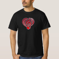 Vibrations Amour musical Coeur rouge Musique Note