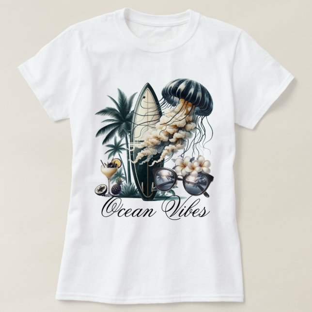 T-shirt Vibrations de l'océan (Design devant)