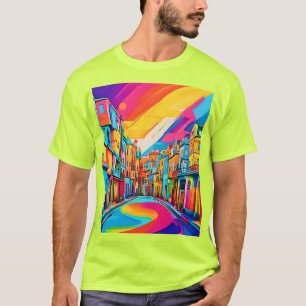 T-shirt Vibrations de rue colorées