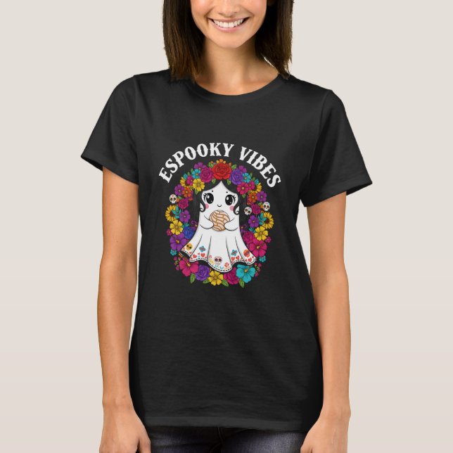 T-shirt Vibrations d'Espooky Mignon Automne Espagnol Hallo (Devant)