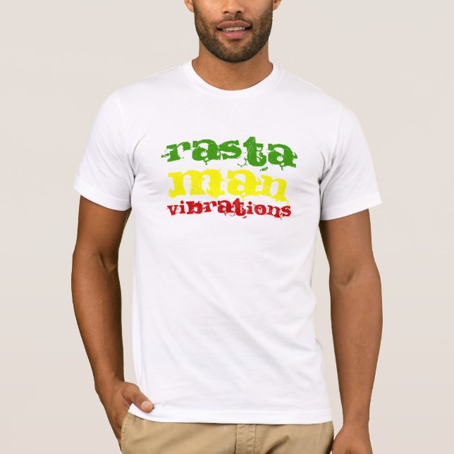 T-shirt Vibrations d'homme de Rasta (Devant)