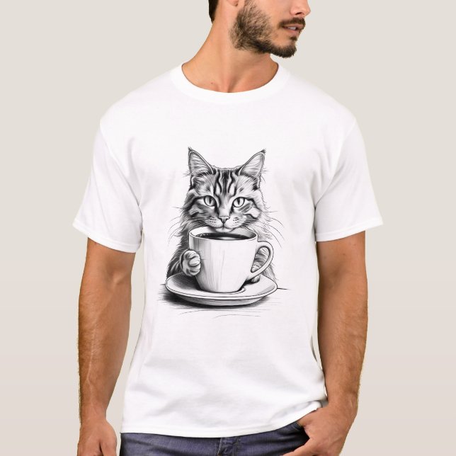 T-shirt Vibrations Positives & Café (Devant)