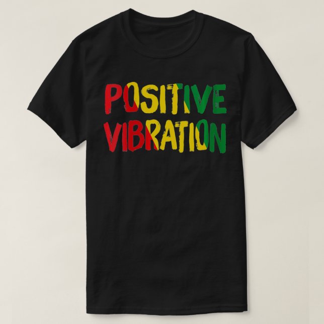 T-shirt Vibrations positives des femmes Vibes Rasta Reggae (Design devant)