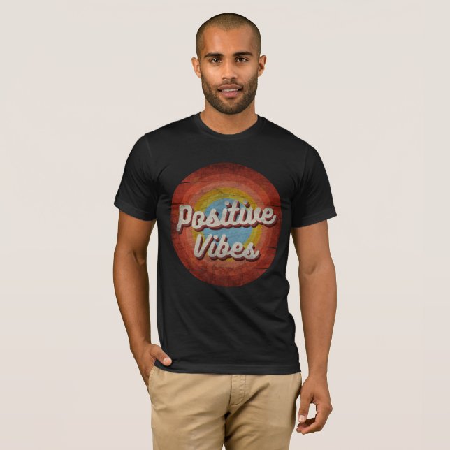 T-shirt vibrations positives style vintage (Devant entier)