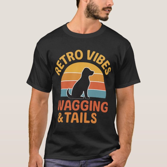 T-shirt Vibrations Rétro, Queue qui Bouge & Pattes (Devant)