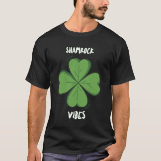 T-shirt Vibrations Shamrock Trèfle à quatre feuilles St. P