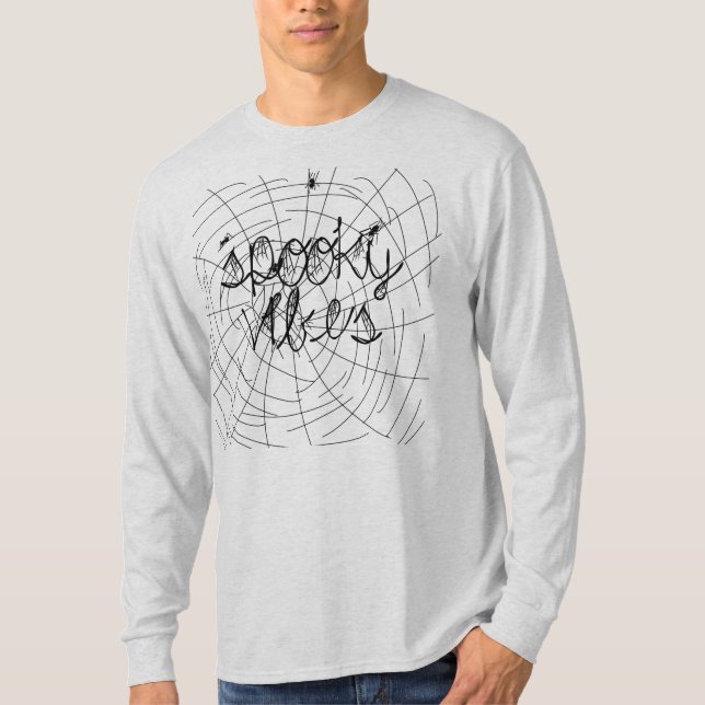 T-shirt Vibrations Sombres Araignées Abstraites  (Devant)