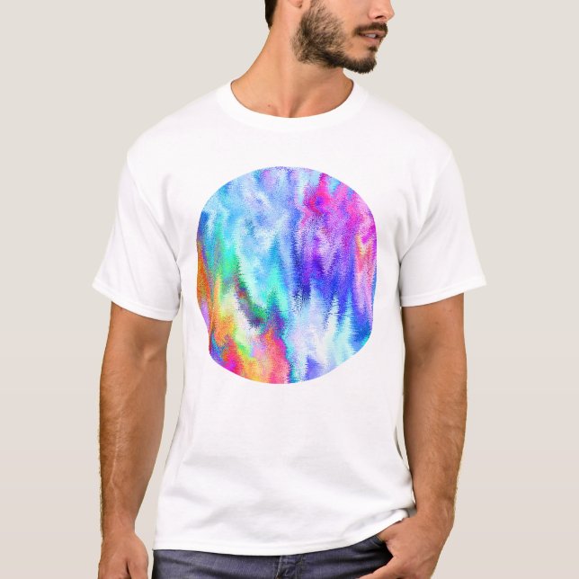 T-shirt Vibrer Glitch Rainbow (Devant)