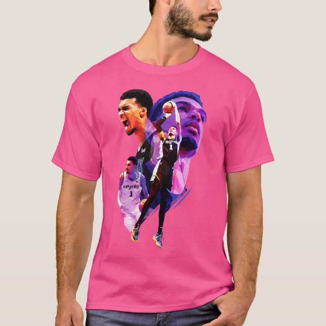T-shirt Vic Wemby Low Poly (Devant)