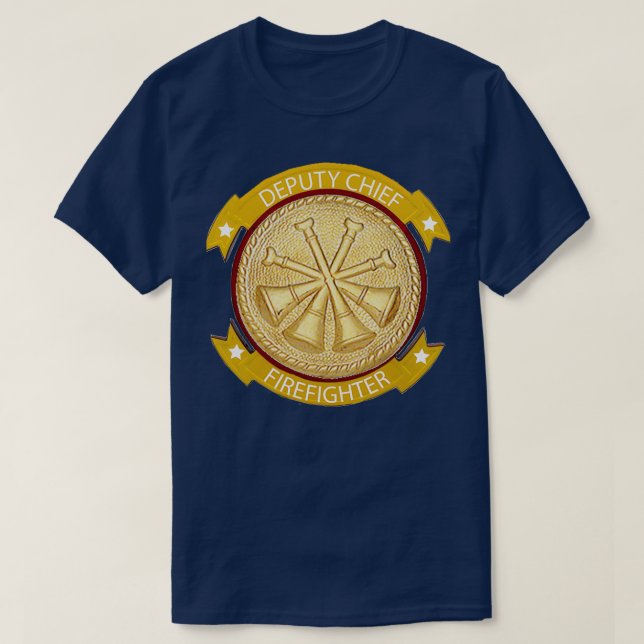 T-SHIRT VICE-FEU EN CHEF FIREFIGHTER GOLD MEDALLION (Design devant)