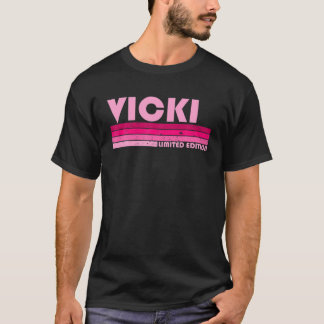 T-shirt VICKI Nom Personnalisé Retro Vintage 80S 90S Birt