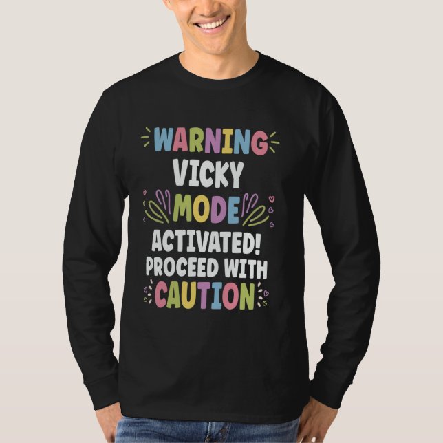 T-shirt VICKY Personalized Name Funny Cute Custom VICKY Na (Devant)