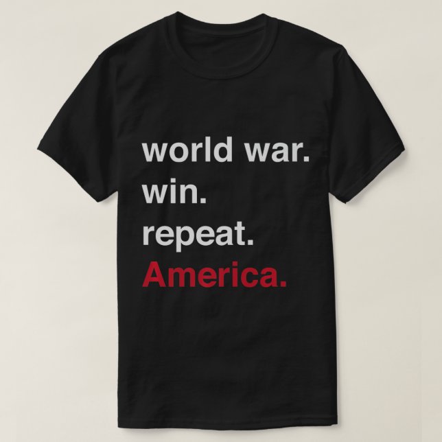 T-shirt Victoire de la Guerre Mondiale Répétition Amérique (Design devant)