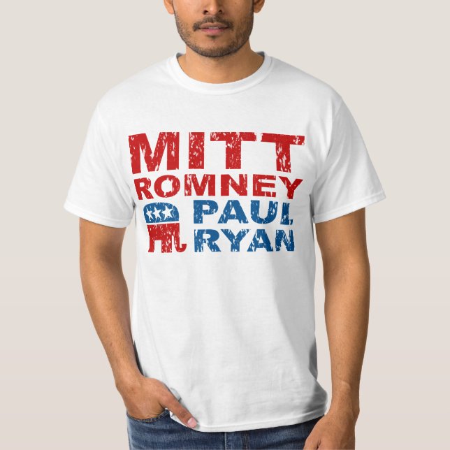 T-shirt Victoire de vote de course de Romney Ryan (Devant)