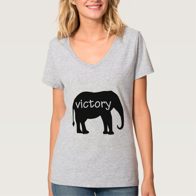 T-shirt Victoire (en silhouette d'éléphant) (Devant)