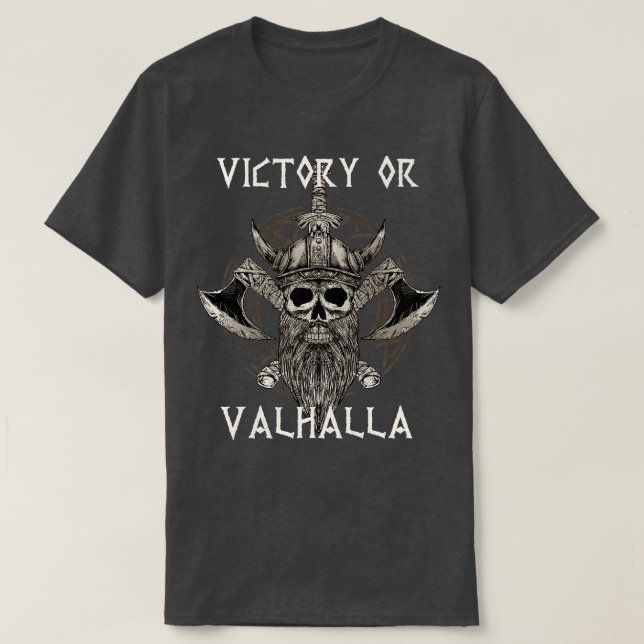 T-shirt Victoire ou Valhalla Viking 6 (Design devant)