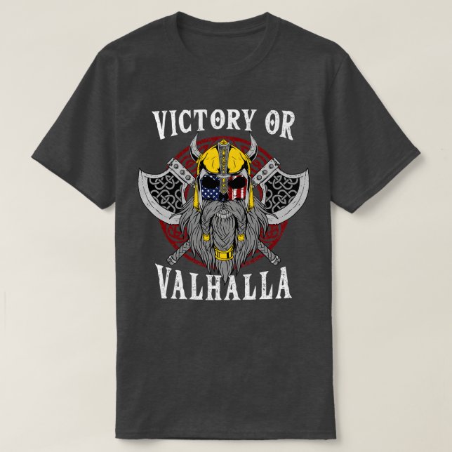 T-shirt Victoire ou Valhalla Viking 9 (Design devant)