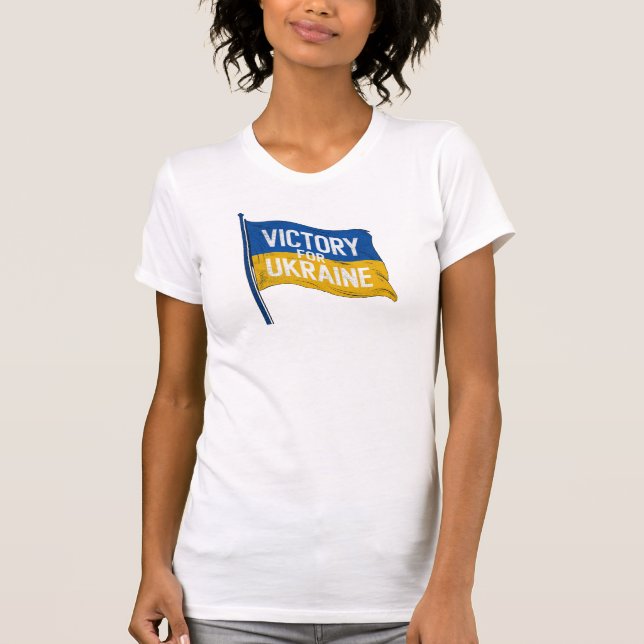 T-shirt Victoire pour le drapeau ukrainien, Art patriote p (Devant)