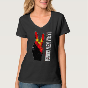 T-shirt Victoire rétro Deux Doigts Papouasie-Nouvelle-Guin