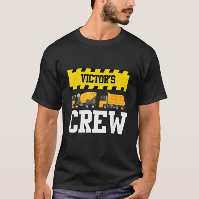 T-shirt Victor Construction Crew Doublon Personnalisé Dump (Devant)