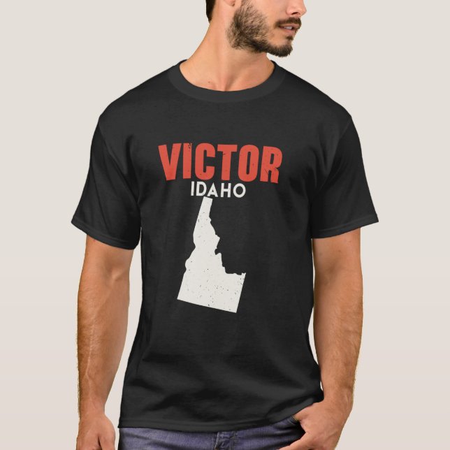 T-shirt Victor Idaho USA State America Travel Idahoan (Devant)