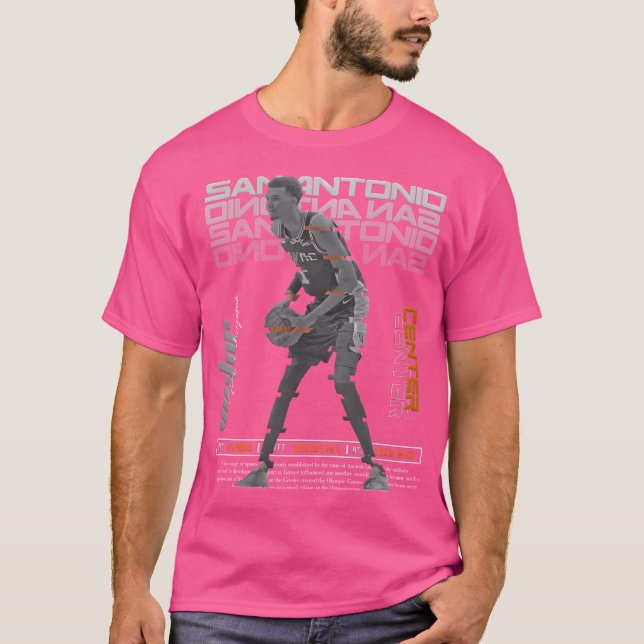 T-shirt Victor Wembanyama Basketball Art Spires (Devant)