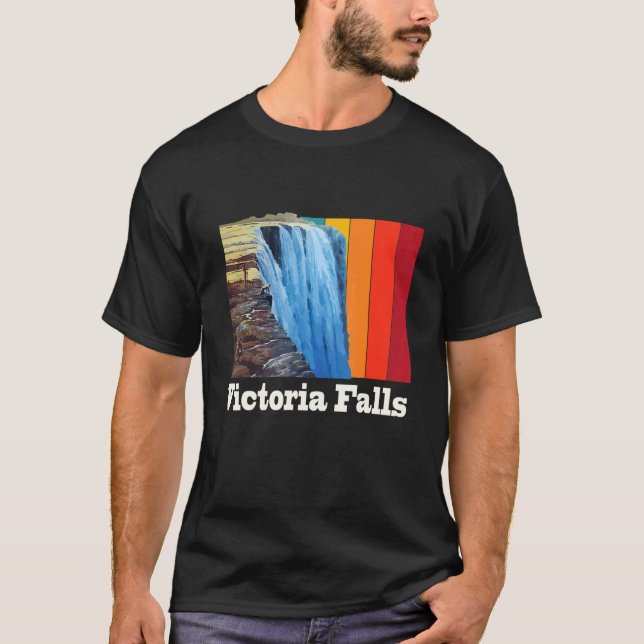 T-shirt Victoria Falls Waterfall Souvenir Africa Zimbabwe  (Devant)