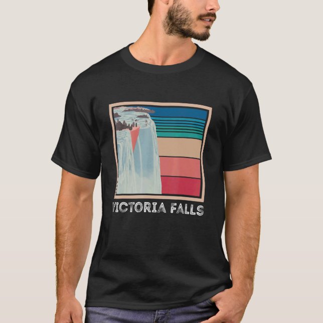 T-shirt Victoria Falls Zambia Waterfall Souvenir Africa Zi (Devant)