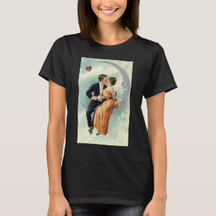 T-shirt Victorienne Saint Valentin Baiser Vintage sur la L