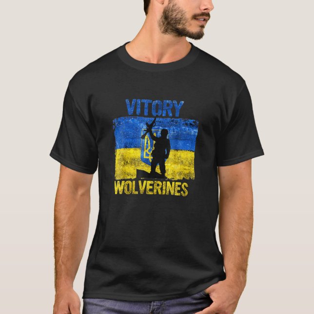 T-shirt Victory Wolverines Ukraine, Ukraine Wolverines Lov (Devant)