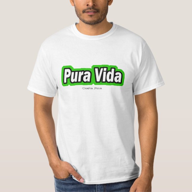 T-shirt Vida, Costa Rica - customisé (Devant)