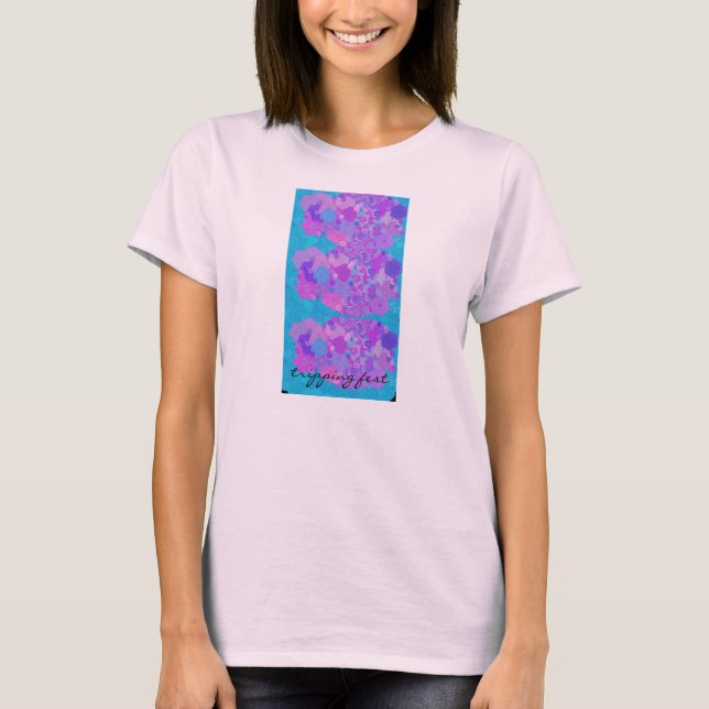 T-shirt vidage de panneaux violets (Devant)