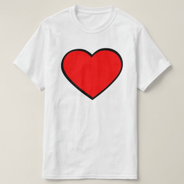 T-shirt vide de nom d'insertion de coeur (Design devant)