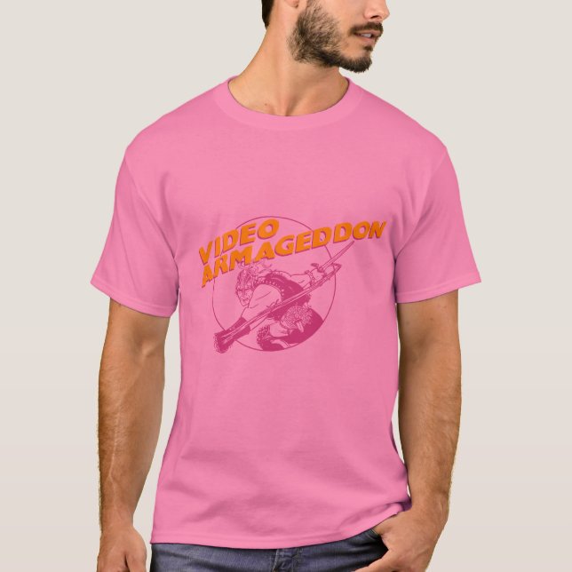 T-shirt Vidéo Armageddon - 80s Pink Mens (Devant)