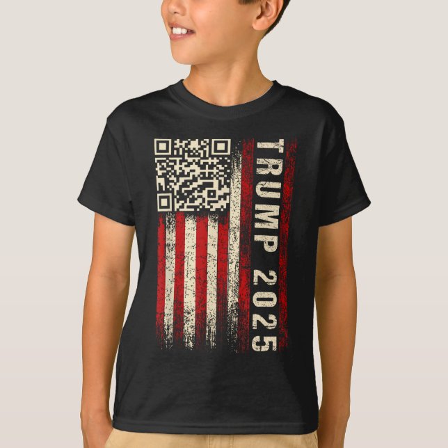 T-shirt Vidéo drôle de code QR de Donald Trump dansant 474 (Devant)