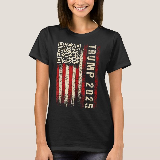 T-shirt Vidéo drôle de code QR de Donald Trump dansant 474 (Devant)
