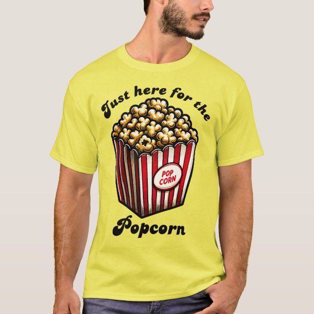 T-shirt Vidéo drôle juste ici pour Popcorn (Devant)