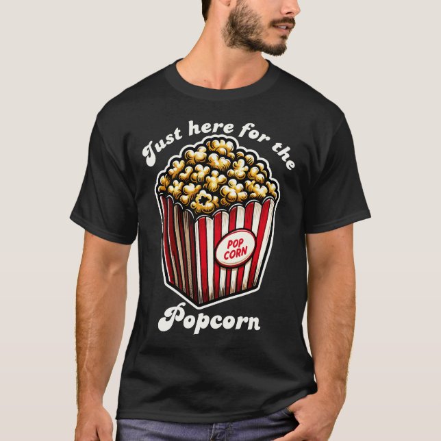 T-shirt Vidéo drôle juste ici pour Popcorn (Devant)