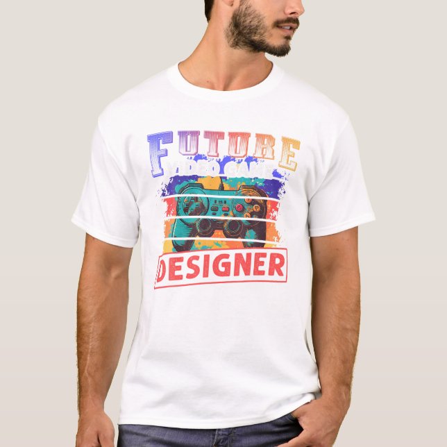 T-shirt Vidéo du développeur Retro Future (Devant)