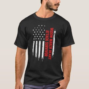 T-shirt Vidéo-femme Maker Heart Attack Survivor American F