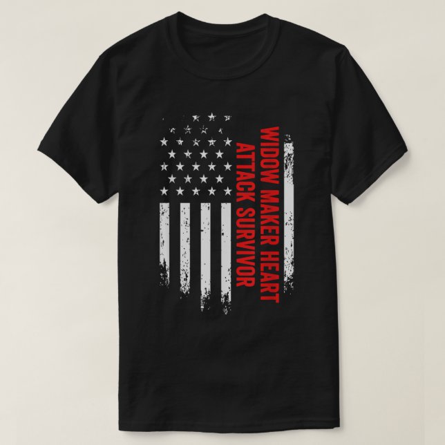 T-shirt Vidéo-femme Maker Heart Attack Survivor American F (Design devant)