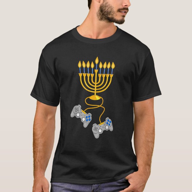 T-shirt Video Game Controller Chanukah 2022 Hanukkah Menor (Devant)