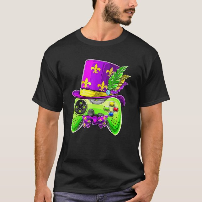 T-shirt Video Game Controller Funny Mardi Gras Gamer E Spo (Devant)