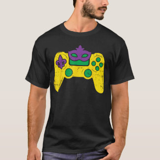 T-shirt Video Game Controller Gamer ESports Mardi Gras Boy