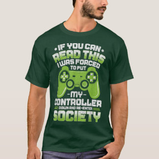 T-shirt Video Game Controller Gamer Tees Men Kids Boys Fun