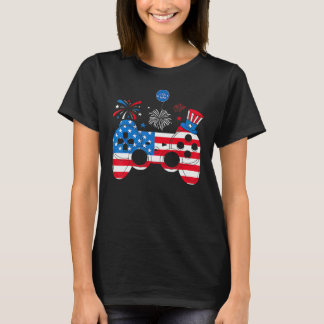 T-shirt Video Game Controller Happy 4th Of July US America